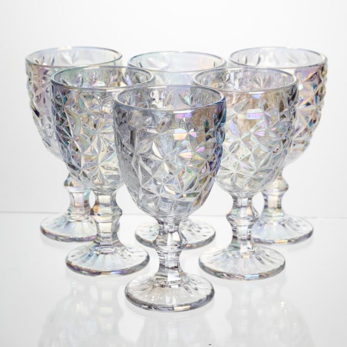 Набір келихів для вина 6 штук 240 мл винні келихи на ніжці скляні фужери для вина подарункові HP-19-174 (HP-19-174) - изображение 1