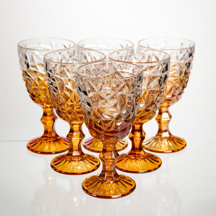 Набір келихів для вина 6 штук 340 мл на ніжці скляні Yiwu HP-19-189 (HP-19-189) - изображение 1