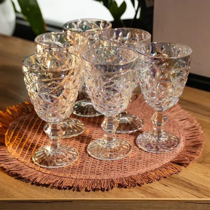 Набір келихів для вина 6 штук 340 мл винні келихи на ніжці скляні фужери для вина подарункові HP-19-173 (HP-19-173) - зображення 3