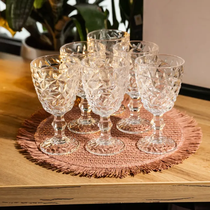 Набір келихів для вина 6 штук 340 мл винні келихи на ніжці скляні фужери для вина подарункові HP-19-165 (HP-19-165) - зображення 4