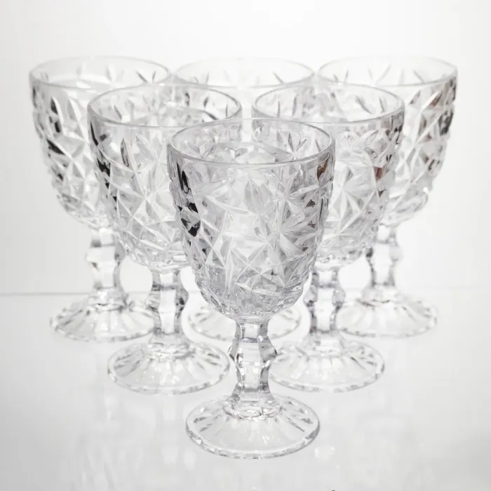 Набір келихів для вина 6 штук 340 мл винні келихи на ніжці скляні фужери для вина подарункові HP-19-165 (HP-19-165) - зображення 1