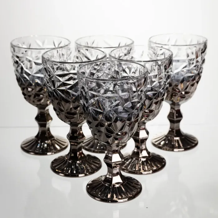 Набір келихів для вина 6 штук 340 мл винні келихи на ніжці скляні фужери для вина подарункові HP-19-181 (HP-19-181) - зображення 1