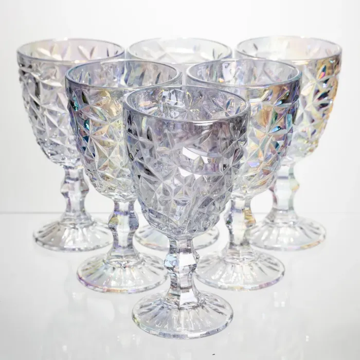 Набір келихів для вина 6 штук 340 мл винні келихи на ніжці скляні фужери для вина подарункові HP-19-173 (HP-19-173) - зображення 1