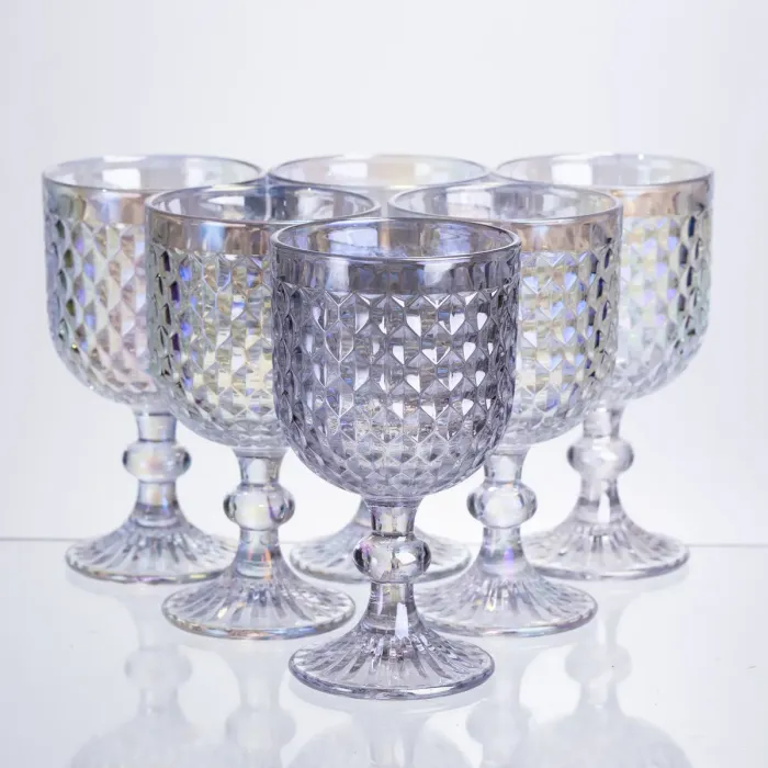 Набір келихів для вина 6 штук по 300 мл rainbow HP-19-253 (HP-19-253) - зображення 1