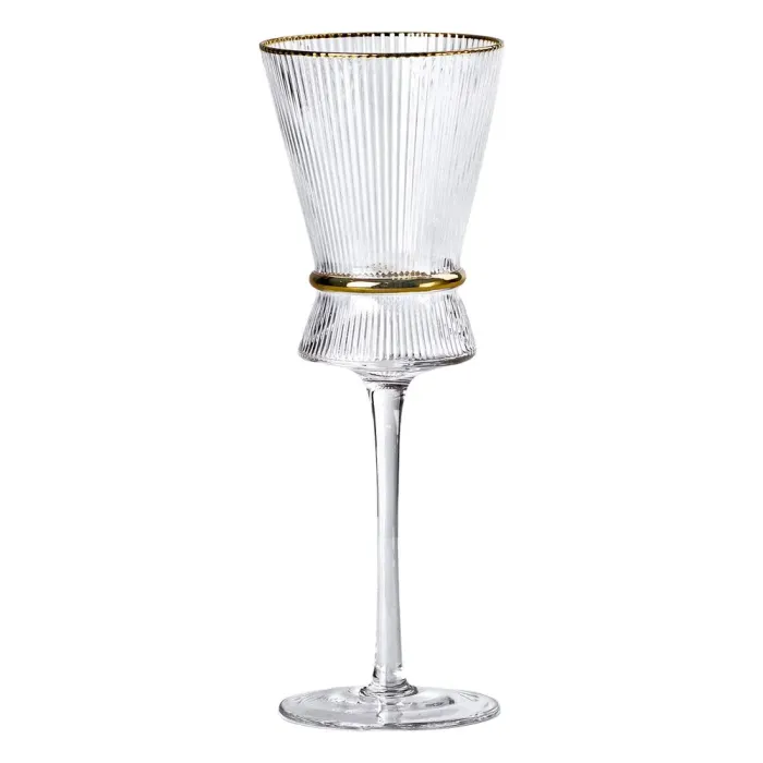 Набор из 6 бокалов с высокими тонкими ножками, 300 мл, для винного сока, для разведения воды, для фужеров (HP-16-7) - изображение 2