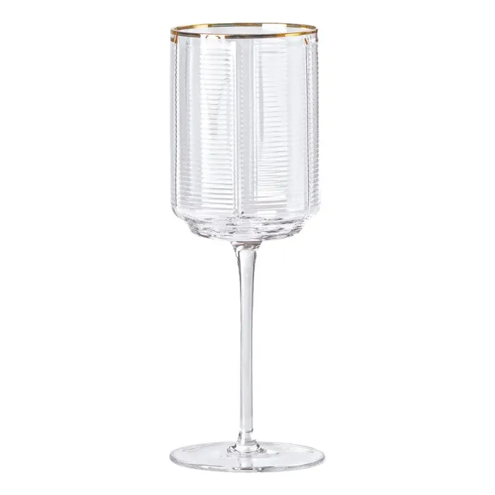 Набір з 6 високих келихів з тонкою ніжкою, 450 мл, для вина, соку та води, фужери для алкоголю (HP-16-13) - зображення 2