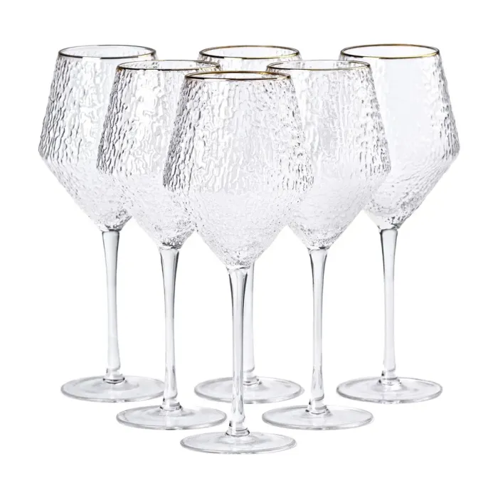 Набор бокалов, 600 мл с тонкой ножкой, комплект из 6, для вина, сока и воды, фужеры для алкоголя (HP-16-1) - изображение 1