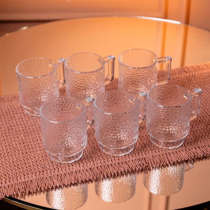 Набір чашок 6 шт для чаю та кави Goblet по 300 (мл) кружки скляні HP-19-L8 (HP-19-L8) - изображение 3