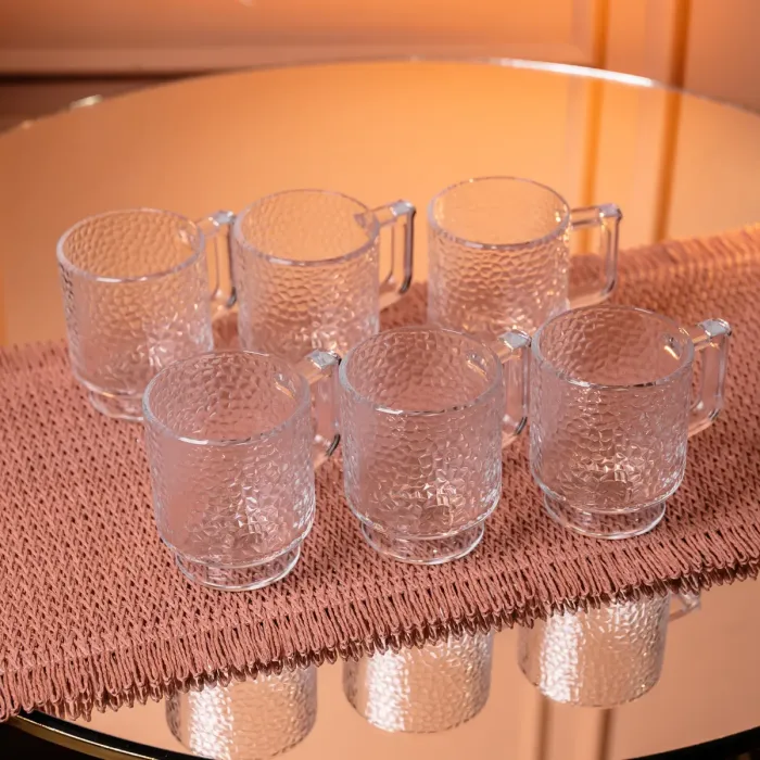 Набір чашок 6 шт для чаю та кави Goblet по 300 (мл) кружки скляні HP-19-L8 (HP-19-L8) - зображення 3