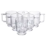 Набір чашок 6 шт для чаю та кави Goblet по 300 (мл) кружки скляні Прозорий HP-19-L6 (HP-19-L6)