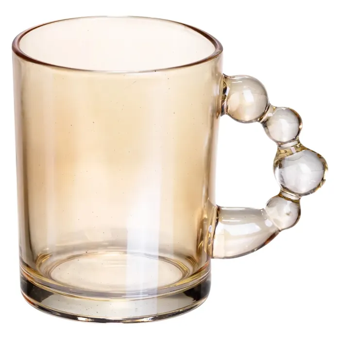 Набір чашок 6 шт для чаю та кави по 350 (мл) кружки скляні Коричневий HP-19-ZD-2 (HP-19-ZD-2) - зображення 2