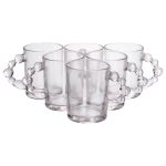 Набір чашок 6 шт для чаю та кави по 350 (мл) кружки скляні Прозорі HP-19-ZD-1 (HP-19-ZD-1)