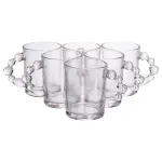 Набір чашок 6 шт для чаю та кави по 350 (мл) кружки скляні Прозорі HP-19-ZD-1 (HP-19-ZD-1)