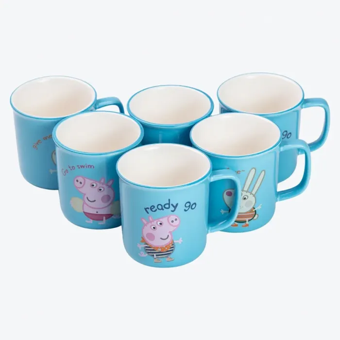 Набор из 6 чашек Peppa Pig, 150 мл, синий. (HP-15-17-1) - изображение 1