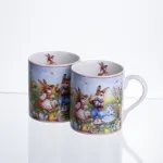 Набір чашок порцелянових Rabbit Family  220 мл 2шт HP-7323-8 (HP-7323-8)
