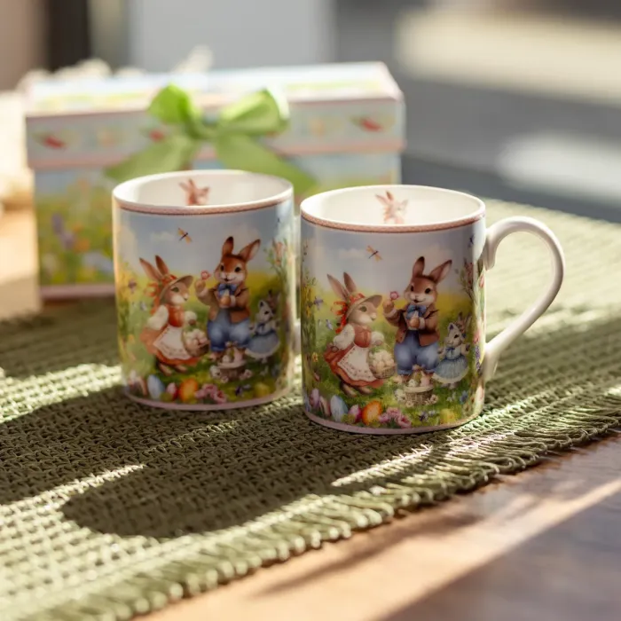 Набір чашок порцелянових Rabbit Family  220 мл 2шт HP-7323-8 (HP-7323-8) - зображення 2