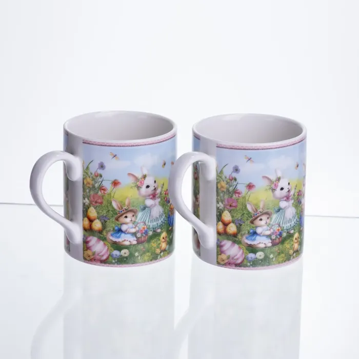 Набір чашок порцелянових Rabbit Family  220 мл 2шт HP-7323-8 (HP-7323-8) - зображення 3