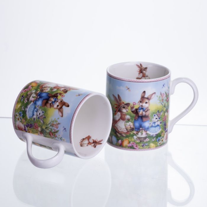 Набір чашок порцелянових Rabbit Family  220 мл 2шт HP-7323-8 (HP-7323-8) - зображення 4