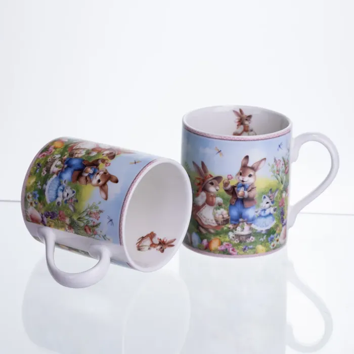 Набір чашок порцелянових Rabbit Family  220 мл 2шт HP-7323-8 (HP-7323-8) - зображення 4