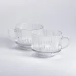 Набір чашок прозорих скляних 450 мл для гарячих напоїв 2 шт (HP-YH-60)