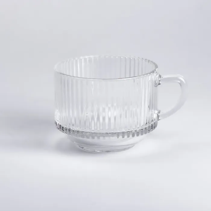 Набор чашек прозрачных стеклянных 450 мл для горячих напитков 2 шт. (HP-YH-60) - изображение 2