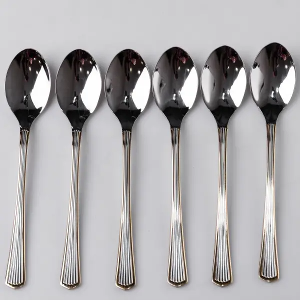 Набір чайних ложок 6 штук із нержавіючої сталі 14.5 см ложки чайні посуд нержавійка десерт кава (HP-16978-03) - изображение 3