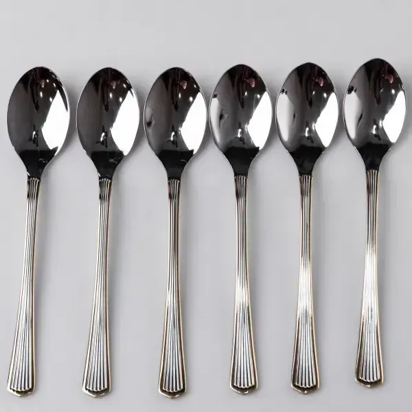 Набір чайних ложок 6 штук із нержавіючої сталі 14.5 см ложки чайні посуд нержавійка десерт кава (HP-16978-03) - зображення 3