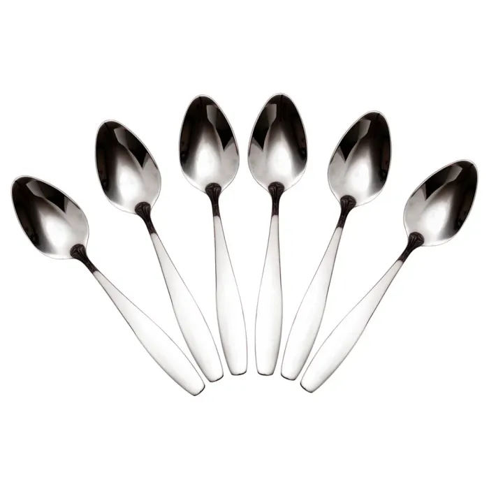 Набір чайних ложок 6 штук ложки з нержавіючої сталі 14 (см) Срібло HP-8-19 (HP-8-19) - зображення 1