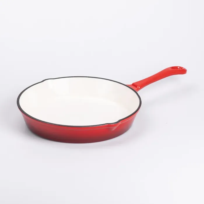 Набір чавунного посуду для приготування 3 каструлі та сковорода з емальованим покриттям Червоний (HP-1-4) - изображение 7