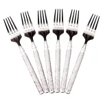 Набір десертних виделок 6 штук з нержавіючої сталі 15,5 (см) Срібло HP-8-36 (HP-8-36)