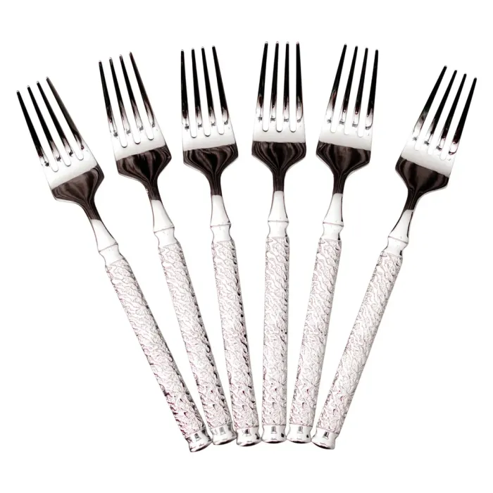 Набір десертних виделок 6 штук з нержавіючої сталі 15,5 (см) Срібло HP-8-36 (HP-8-36) - изображение 1