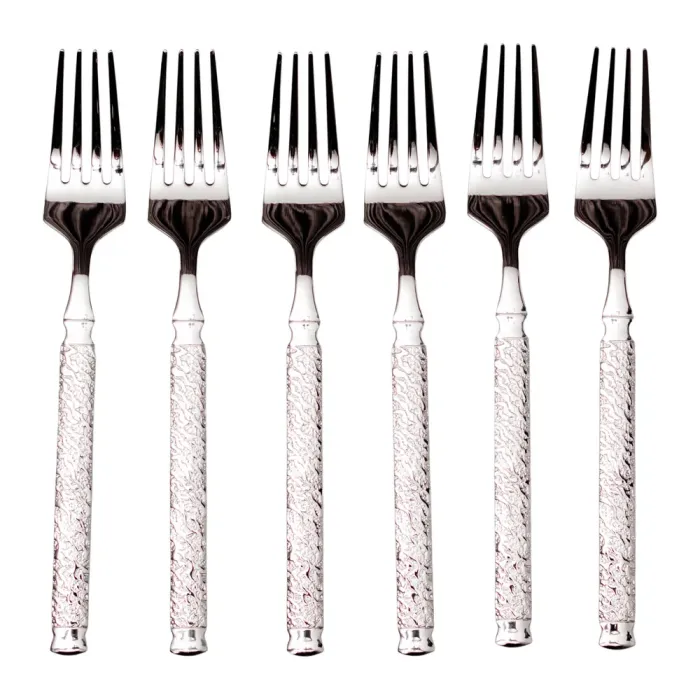 Набір десертних виделок 6 штук з нержавіючої сталі 15,5 (см) Срібло HP-8-36 (HP-8-36) - изображение 2