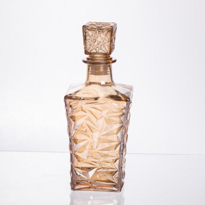 Набір для напоїв графин та 6 склянок для напоїв із товстого скла коричневий 64486-25 (64486-25) - изображение 2