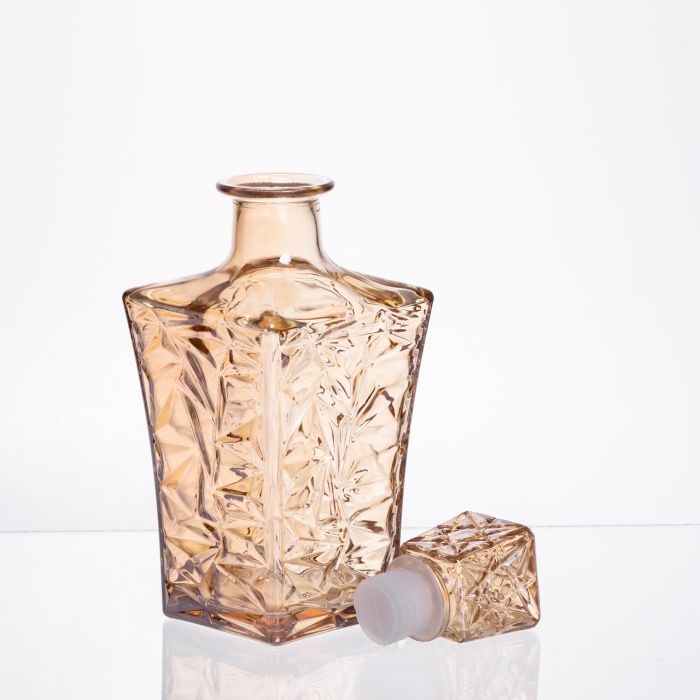 Набір для напоїв графин та 6 склянок для напоїв із товстого скла коричневий 64486-25 (64486-25) - изображение 4