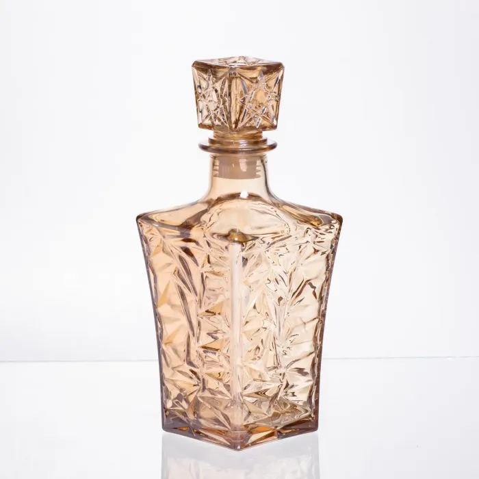 Набір для напоїв графин та 6 склянок для напоїв із товстого скла коричневий 64486-25 (64486-25) - зображення 5