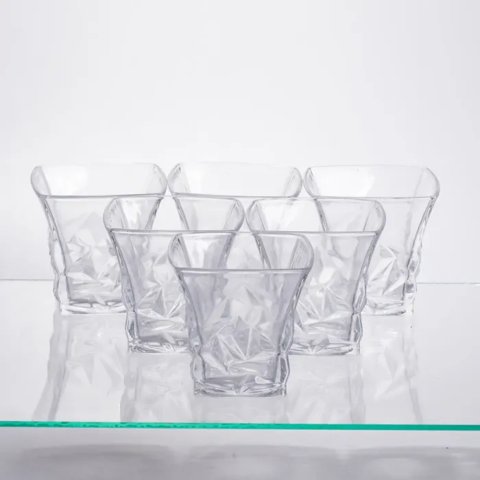 Набір для напоїв графин та 6 склянок для напоїв із товстого скла прозорий 64486-26 (64486-26) - зображення 2