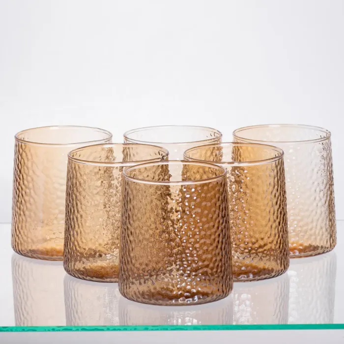 Набір для напоїв графин з бамбуковою кришкою та 6 склянок, коричневий 64486-36 (64486-36) - зображення 2