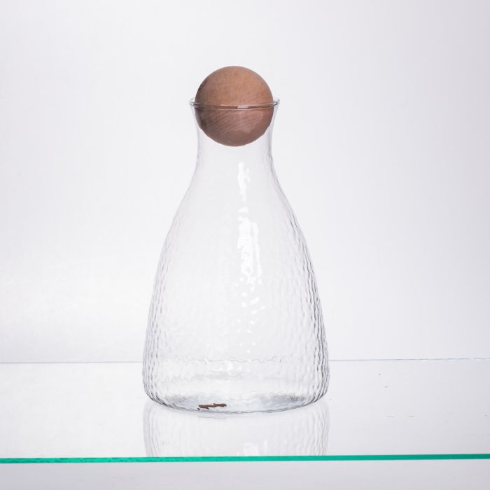 Набір для напоїв графин з бамбуковою кришкою та 6 склянок, прозорий 64486-37 (64486-37) - изображение 2