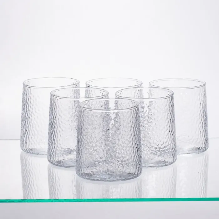 Набір для напоїв графин з бамбуковою кришкою та 6 склянок, прозорий 64486-37 (64486-37) - зображення 4