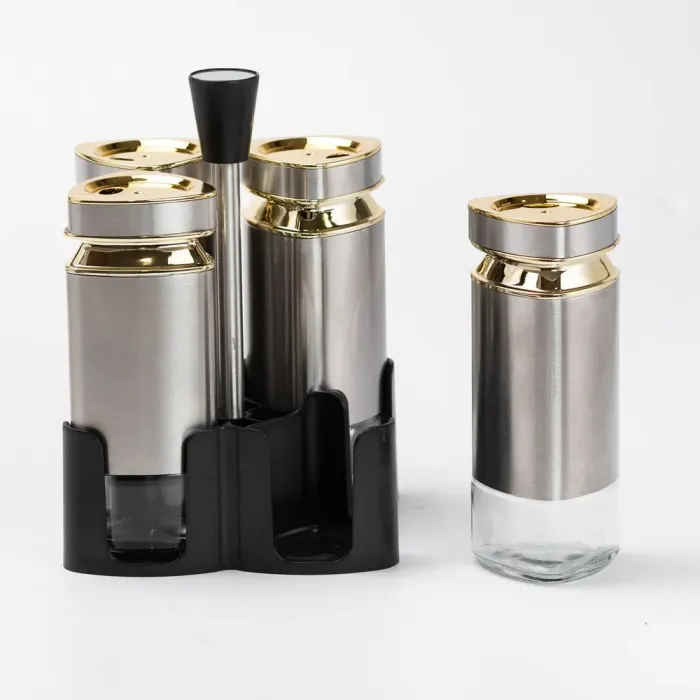Набор для специй 4 емкости по 120 мл на подставке (HP1324) - изображение 5