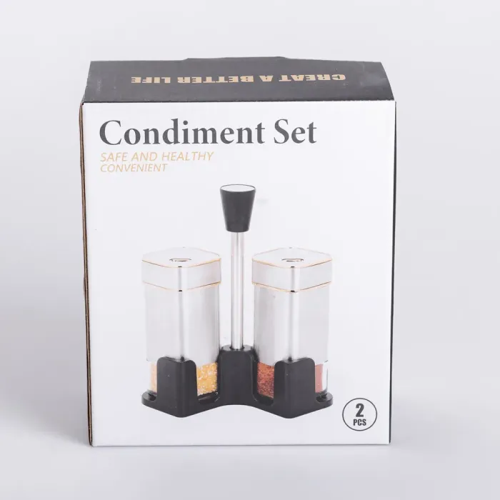 Набір для спецій на підставці 2 баночки для солі та перцю по 120 мл (HP-1305) - изображение 6