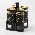 Набір для спецій на підставці 4 баночки по 120 мл для приправ (HP1354)