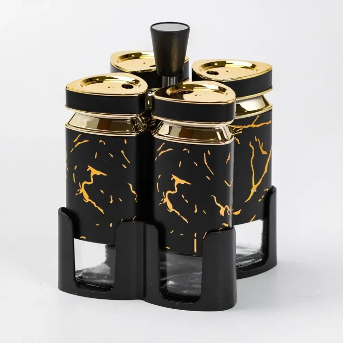 Набор для специй на подставке 4 баночки по 120 мл для приправ (HP1354) - изображение 1