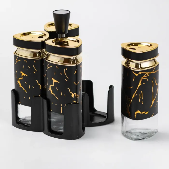 Набор для специй на подставке 4 баночки по 120 мл для приправ (HP1354) - изображение 3