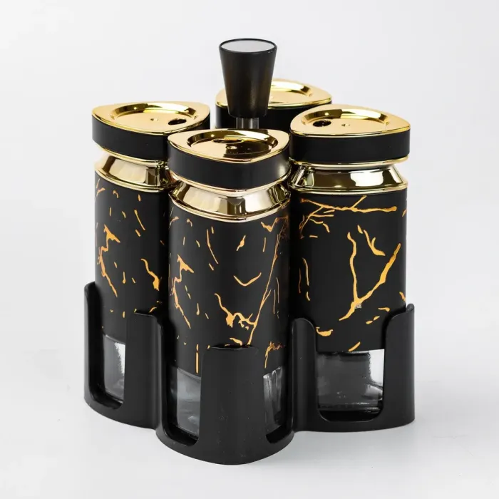 Набор для специй на подставке 4 баночки по 120 мл для приправ (HP1354) - изображение 5