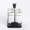 Набір для спецій на підставці 4 предмети 10х10х17 см ємності для приправ 120 мл Білий (HP-1312)