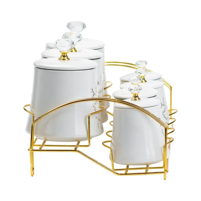 Набор специй на подставке 7 шт. баночки по 250 и 550 мл. (HP1216) - изображение 5