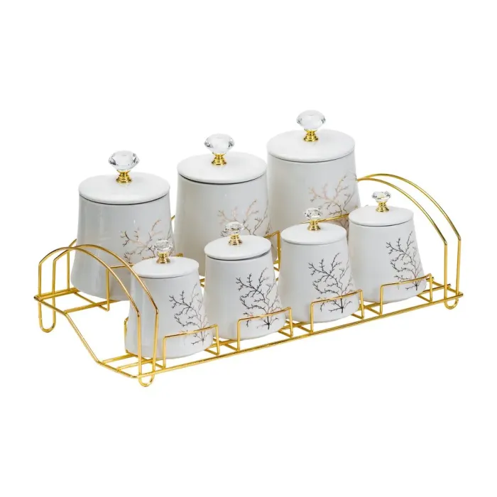 Набор специй на подставке 7 шт. баночки по 250 и 550 мл. (HP1216) - изображение 6