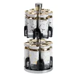 Набір для спецій на підставці карусель12 баночок по 120 мл (HP1333)