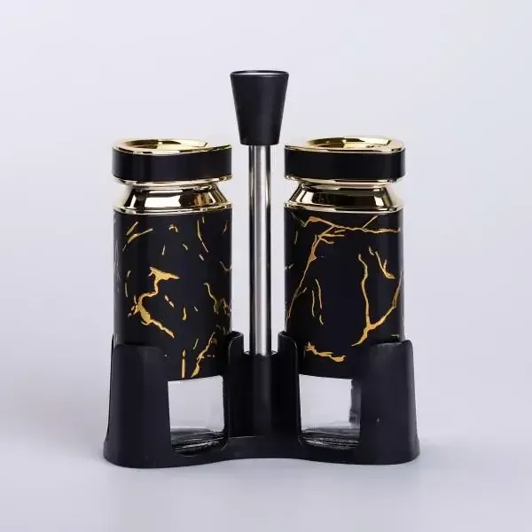 Набір для спецій на підставці солонка і перечниця по 120 мл Чорний (HP-1353) - изображение 2